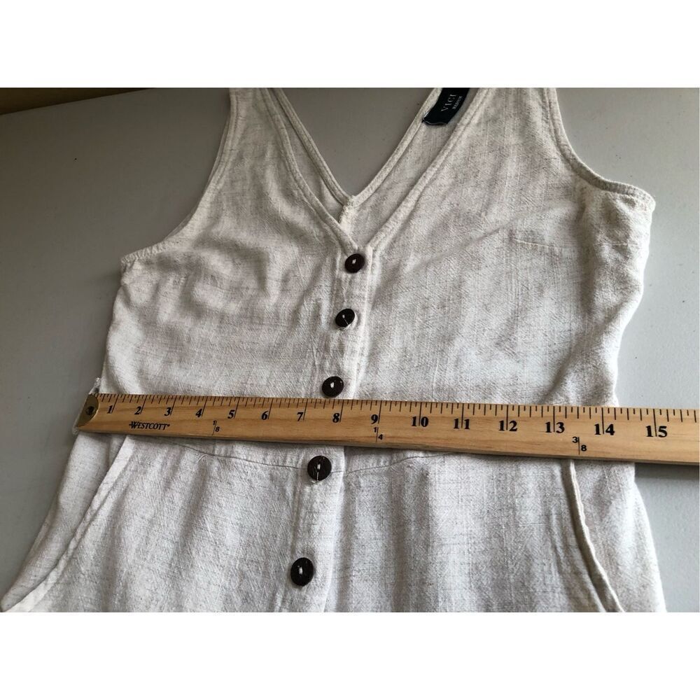 Vici Garned Pocketed Button Down Romper Size M - Picture 9 of 11